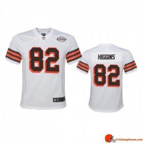 Spartan Legend Series Rashard Higgins 82 Browns Stretch White Authentic 1946 Youth Numbered Fashion