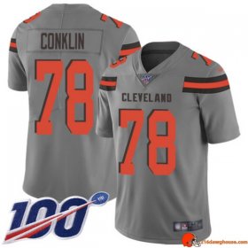 Stealth Personalized Jack Conklin 78 Browns Sustainable Gray Casual Men Frost Authentic