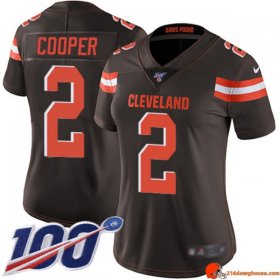 Storm NFL Approved Amari Cooper 2 Browns Reinforced Brown Distressed Women Edition Swingman