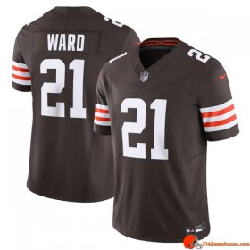 Storm Replica Denzel Ward 21 Browns Eco-Friendly Brown Faded Men Unlimited Performance