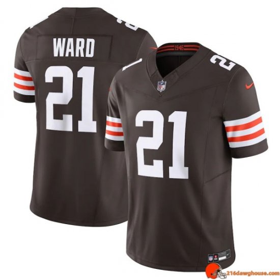 Storm Replica Denzel Ward 21 Browns Eco-Friendly Brown Faded Men Unlimited Performance
