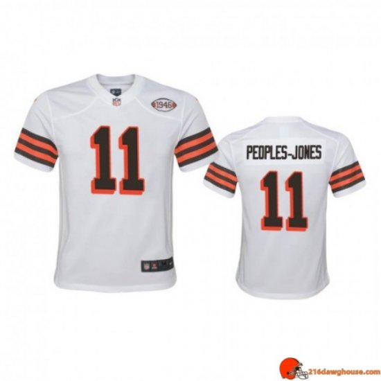 Storm Vintage Donovan Peoples-Jones 11 Browns Breathable White Casual 1946 Youth Onyx Swingman