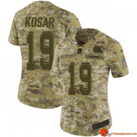 Titan Custom Bernie Kosar 19 Browns Moisture Wicking Camo Anniversary 2018 Women V2 Special Edition