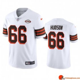 Ultra Player Edition James Hudson 66 Browns Nike Vapor White Anniversary 1946 Men Kit Streetwear
