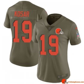 Ultra Retro Bernie Kosar 19 Browns Cooling Olive Throwback 2017 Women Gear Casual