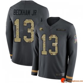 Vapor Player Edition Odell Beckham 13 Browns Nike Vapor Anthracite Authentic Men Kit Throwback