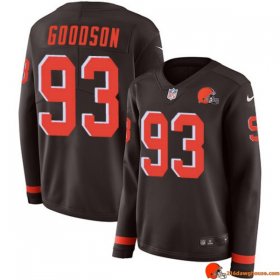 Victory Game Worn BJ Goodson 93 Browns Mesh Brown Streetwear Women Signed Alternate